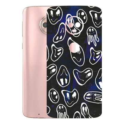 Motorola Phone Skins (All Models) - Distorted Smileys - 3D Embossed Finish (L-92) Motorola Moto G6