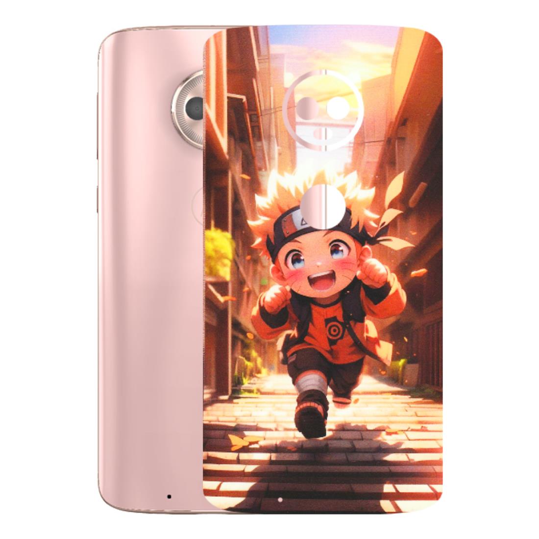 Motorola Phone Skins (All Models) - Naruto Cute Toon Running - Matte Finish (M-04) Motorola Moto G6