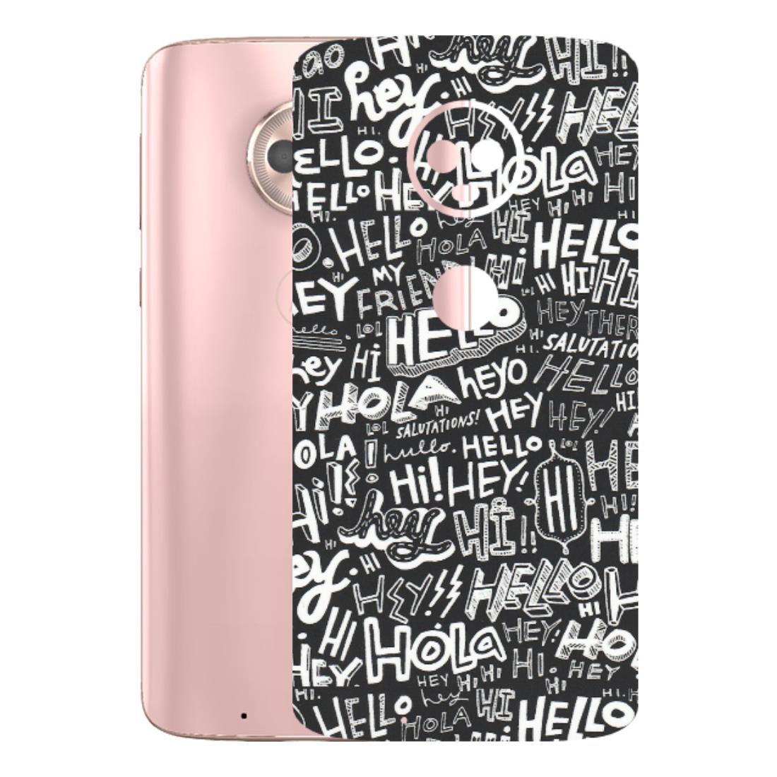 Motorola Phone Skins (All Models) - Hi Hello Doodles - Matte Finish (M-25) Motorola Moto G6
