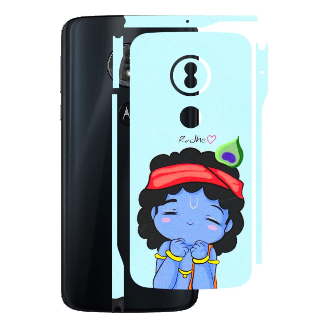 Motorola Phone Skins (All Models) - Radhe Radhe Cute Toon - 3D Embossed Finish (L-05) Motorola Moto G6 Play