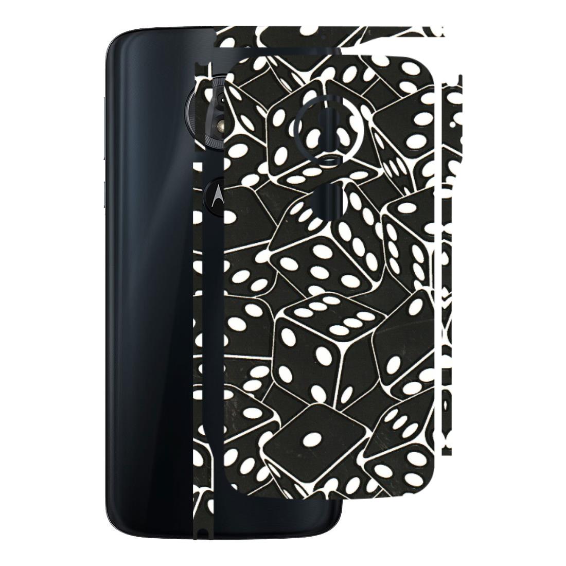 Motorola Phone Skins (All Models) - Big Black Dices - 3D Embossed Finish (L-106) Motorola Moto G6 Play