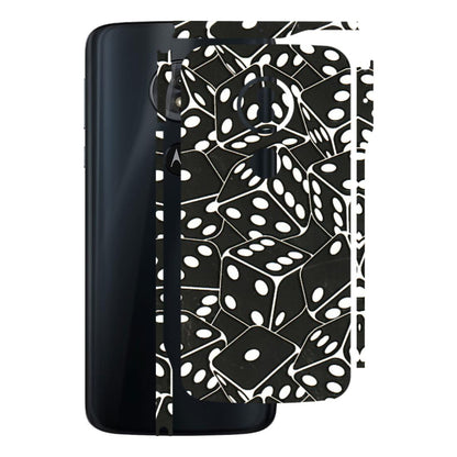 Motorola Phone Skins (All Models) - Big Black Dices - 3D Embossed Finish (L-106) Motorola Moto G6 Play