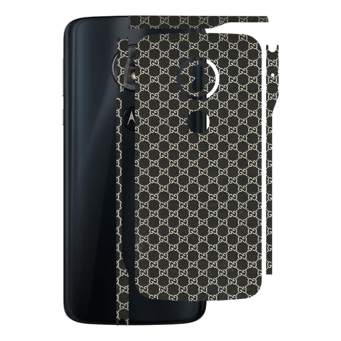 Motorola Phone Skins (All Models) - Black G Print - 3D Embossed Finish (L-109) Motorola Moto G6 Play