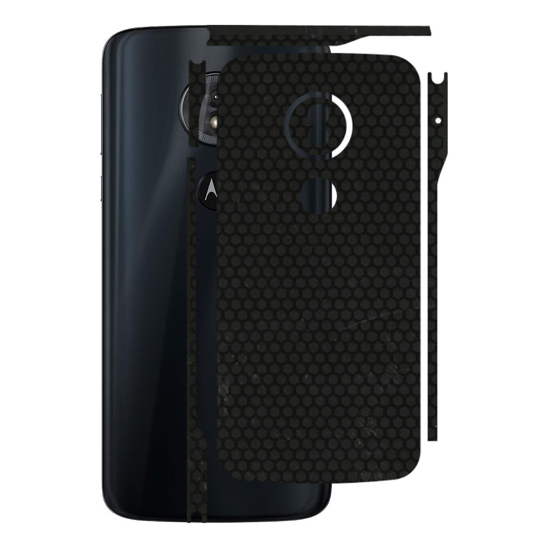 Motorola Phone Skins (All Models) - Black honeycomb - 3D Embossed Finish (L-114) Motorola Moto G6 Play