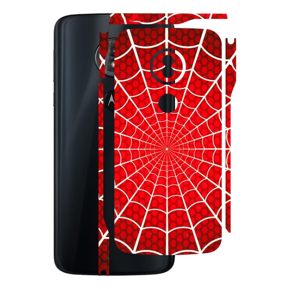 Motorola Phone Skins (All Models) - Classic Spidey Web - 3D Embossed Finish (L-115) Motorola Moto G6 Play