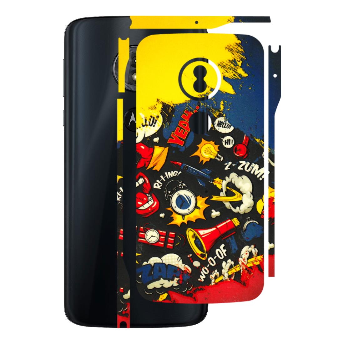 Motorola Phone Skins (All Models) - Pacific Doodle Art - 3D Embossed Finish (L-120) Motorola Moto G6 Play