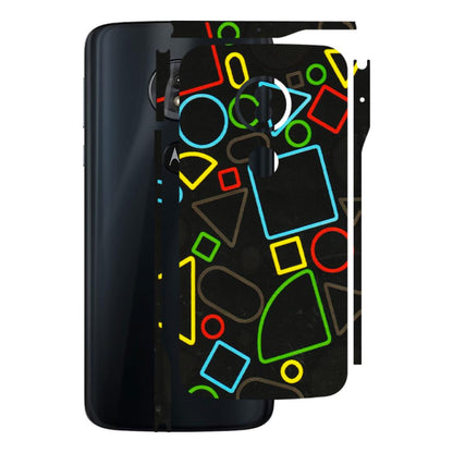 Motorola Phone Skins (All Models) - Black Shapes - 3D Embossed Finish (L-131) Motorola Moto G6 Play