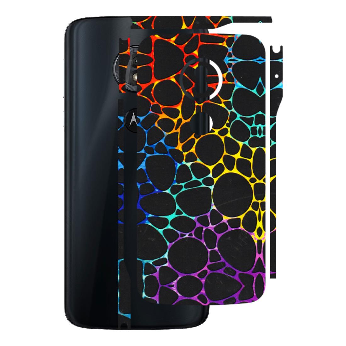 Motorola Phone Skins (All Models) - Abstract Art MultiColour - 3D Embossed Finish (L-133) Motorola Moto G6 Play