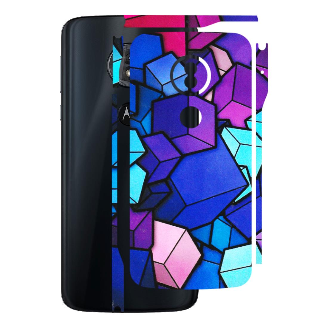 Motorola Phone Skins (All Models) - Cube Doodle - 3D Embossed Finish (L-141) Motorola Moto G6 Play