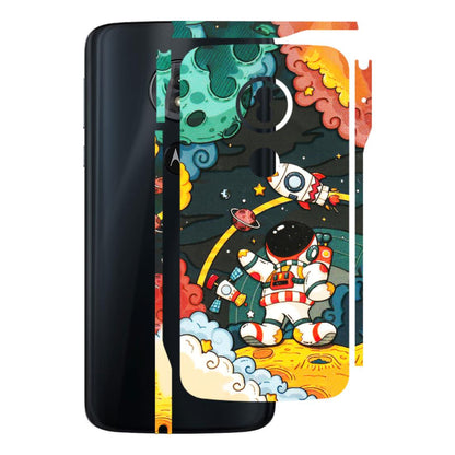 Motorola Phone Skins (All Models) - Astronauts & Spaceship - 3D Embossed Finish (L-145) Motorola Moto G6 Play