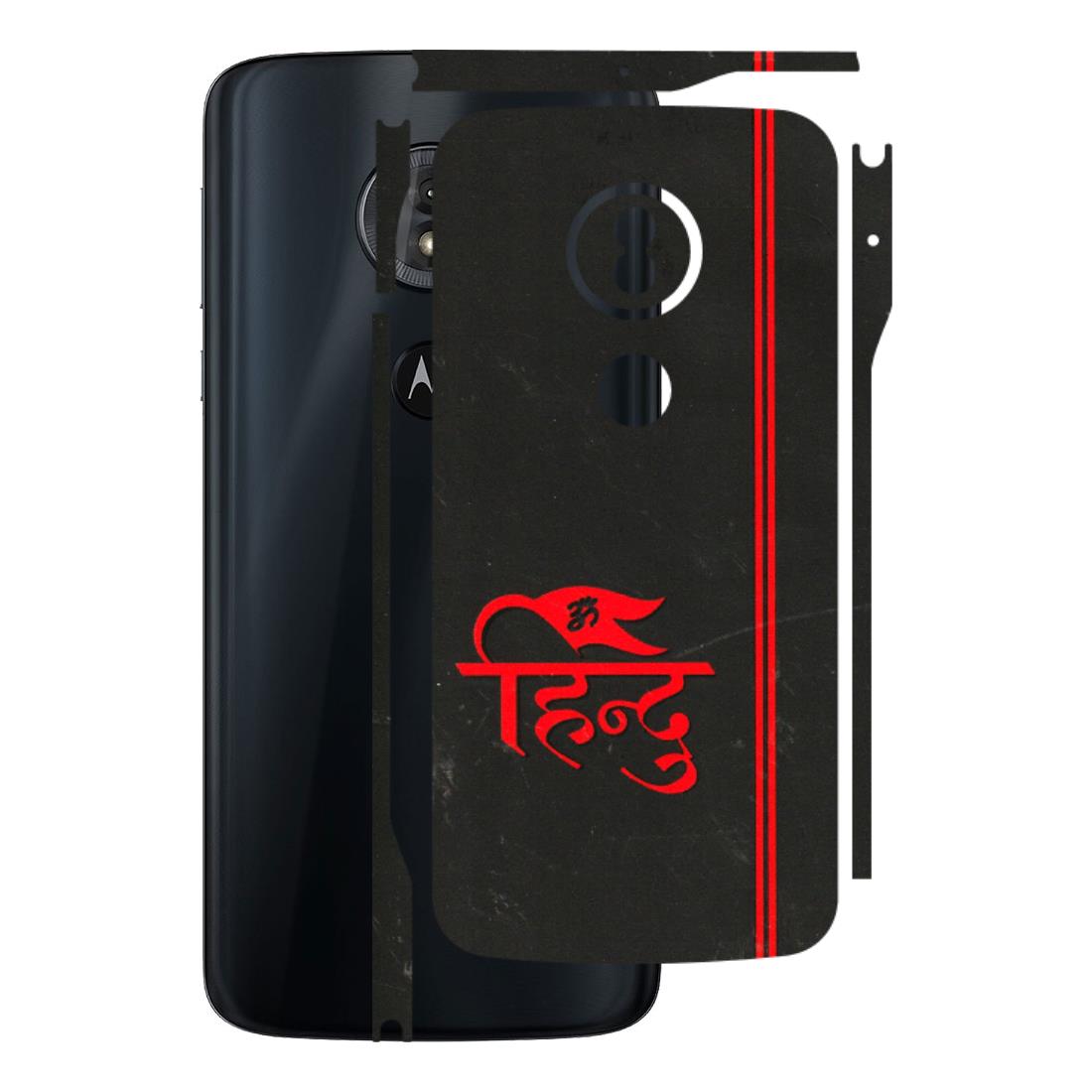 Motorola Phone Skins (All Models) - Hindu Black - 3D Embossed Finish (L-153) Motorola Moto G6 Play