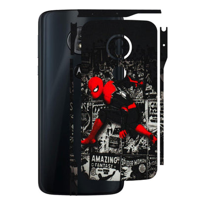 Motorola Phone Skins (All Models) - SpiderMan New - 3D Embossed Finish (L-162) Motorola Moto G6 Play