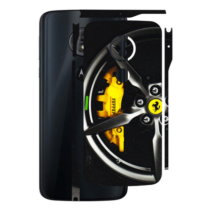 Motorola Phone Skins (All Models) - Ferrari Wheel Alloy - 3D Embossed Finish (L-173) Motorola Moto G6 Play