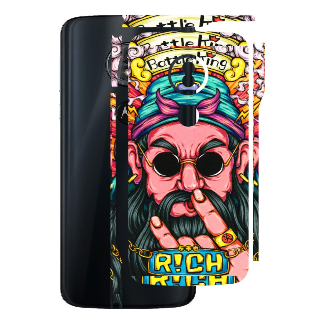 Motorola Phone Skins (All Models) - Battle King Dude Face - 3D Embossed Finish (L-178) Motorola Moto G6 Play
