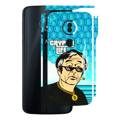 Motorola Phone Skins (All Models) - Crypto Thug Life - 3D Embossed Finish (L-179) Motorola Moto G6 Play