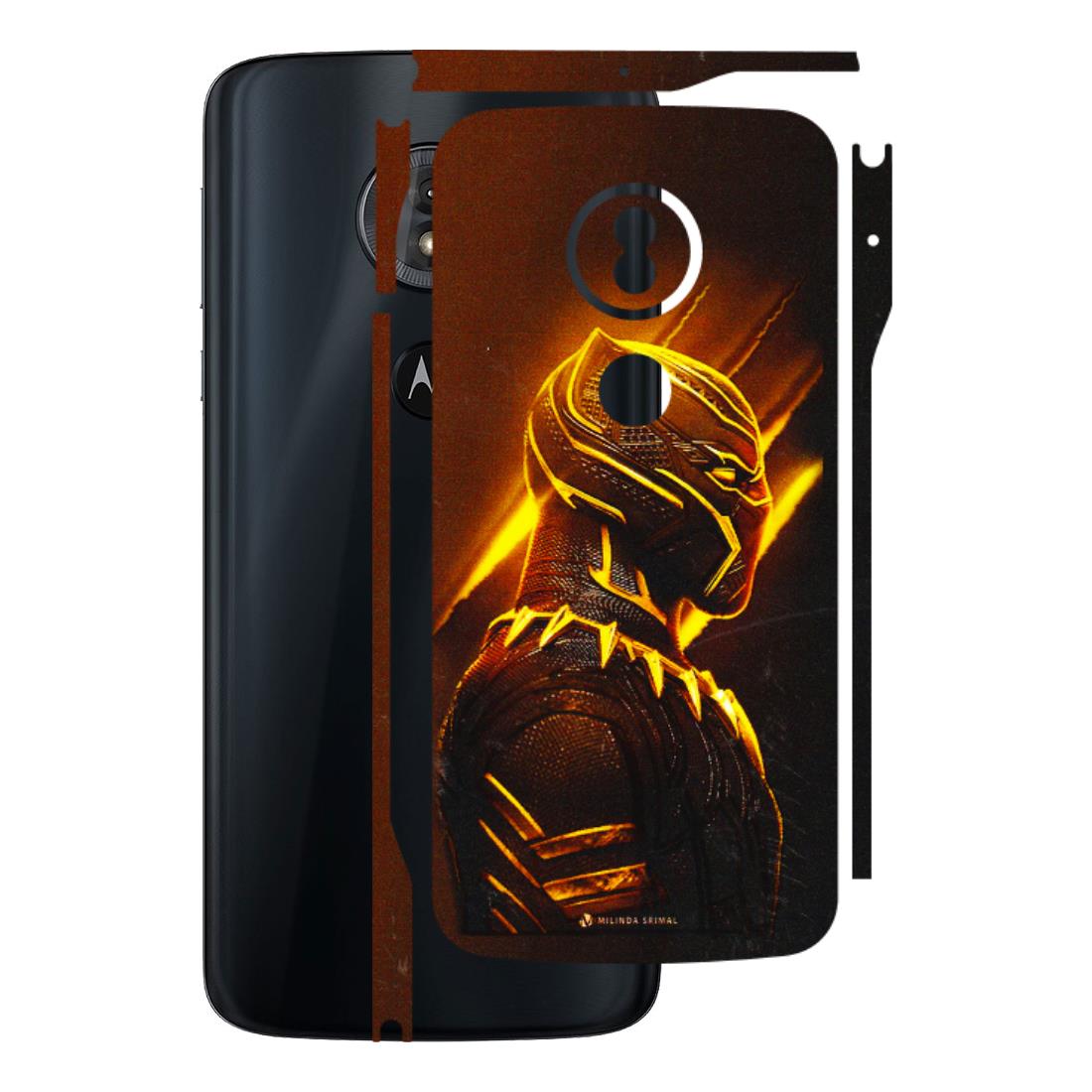 Motorola Phone Skins (All Models) - Gold Black Panther - 3D Embossed Finish (L-181) Motorola Moto G6 Play