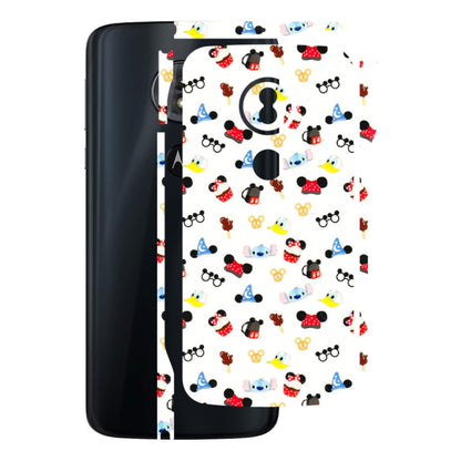 Motorola Phone Skins (All Models) - Minnie Mouse & Donald Doodles s - 3D Embossed Finish (L-194) Motorola Moto G6 Play