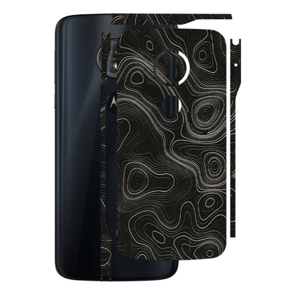 Motorola Phone Skins (All Models) - Black Swirl - 3D Embossed Finish (L-196) Motorola Moto G6 Play