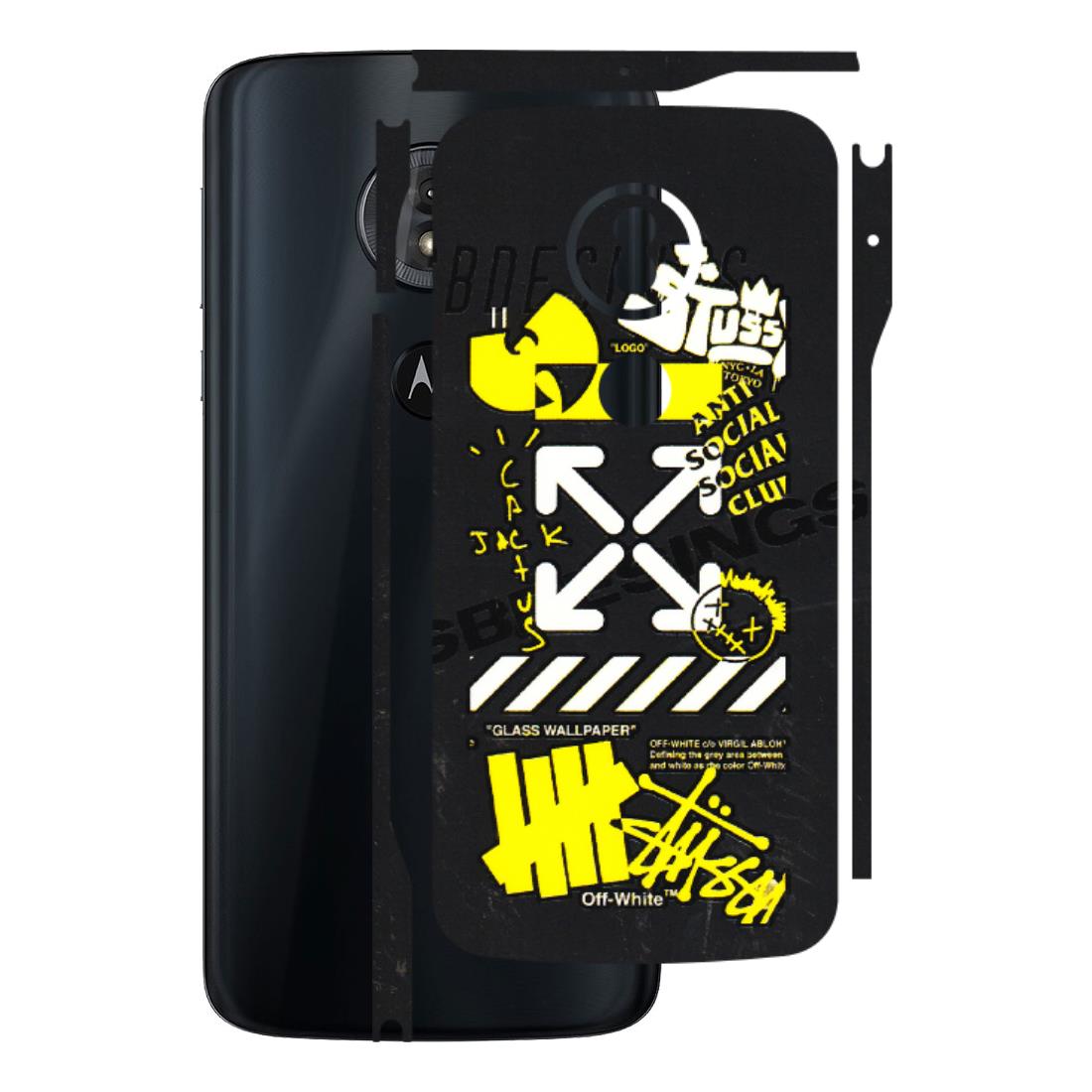 Motorola Phone Skins (All Models) - Anti Social Graffiti - 3D Embossed Finish (L-198) Motorola Moto G6 Play