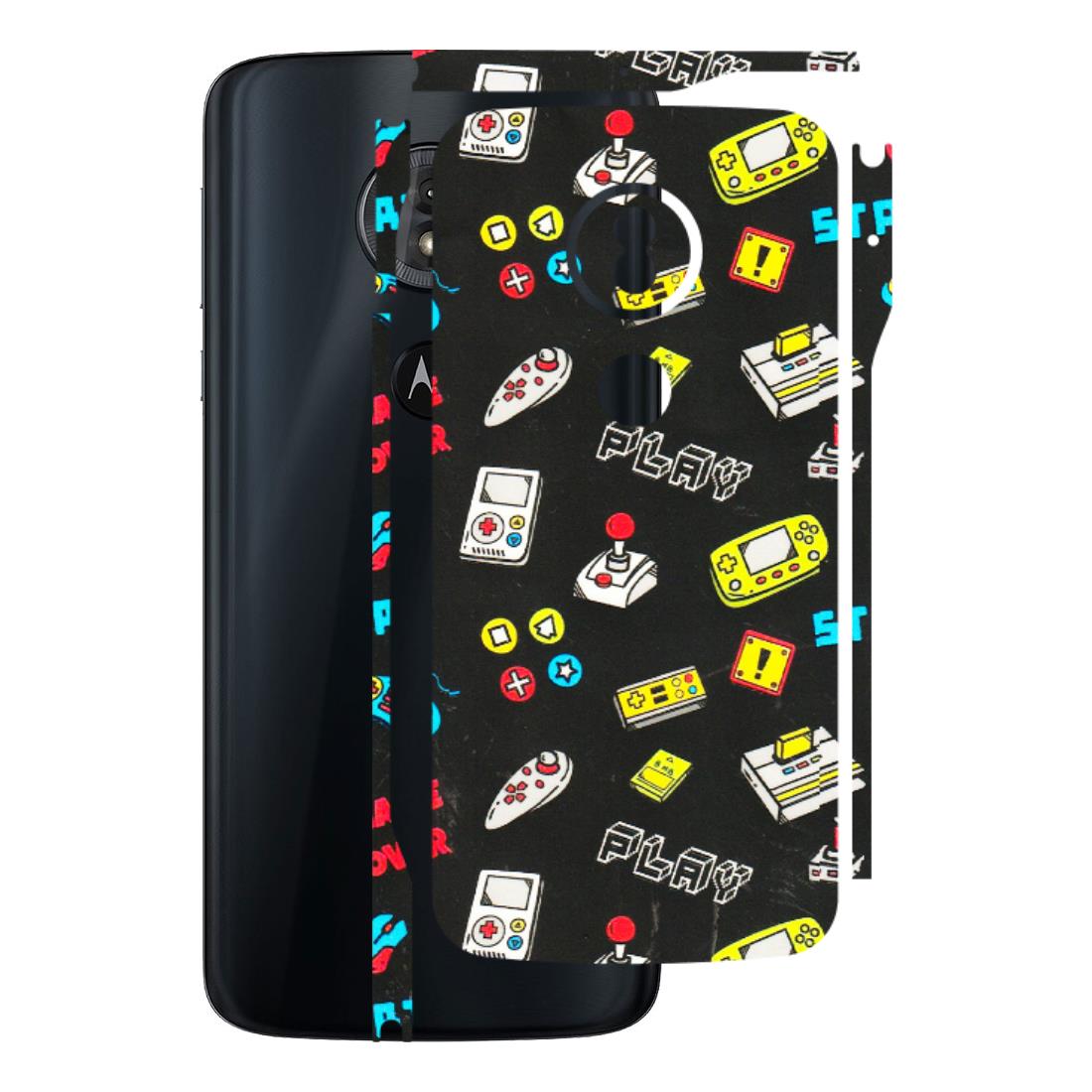 Motorola Phone Skins (All Models) - Gaming Doodles - 3D Embossed Finish (L-224) Motorola Moto G6 Play