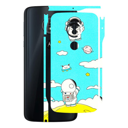 Motorola Phone Skins (All Models) - Blue Skies Astro Float - 3D Embossed Finish (L-230) Motorola Moto G6 Play