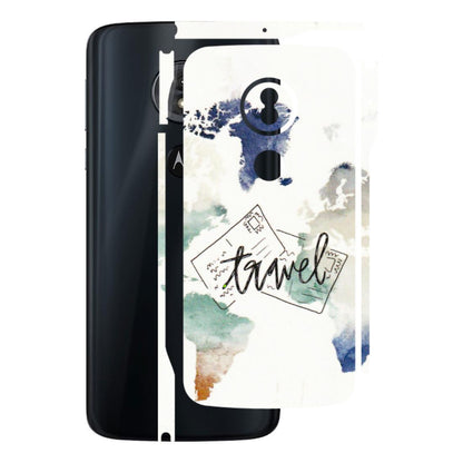Motorola Phone Skins (All Models) - Travel The World - 3D Embossed Finish (L-232) Motorola Moto G6 Play