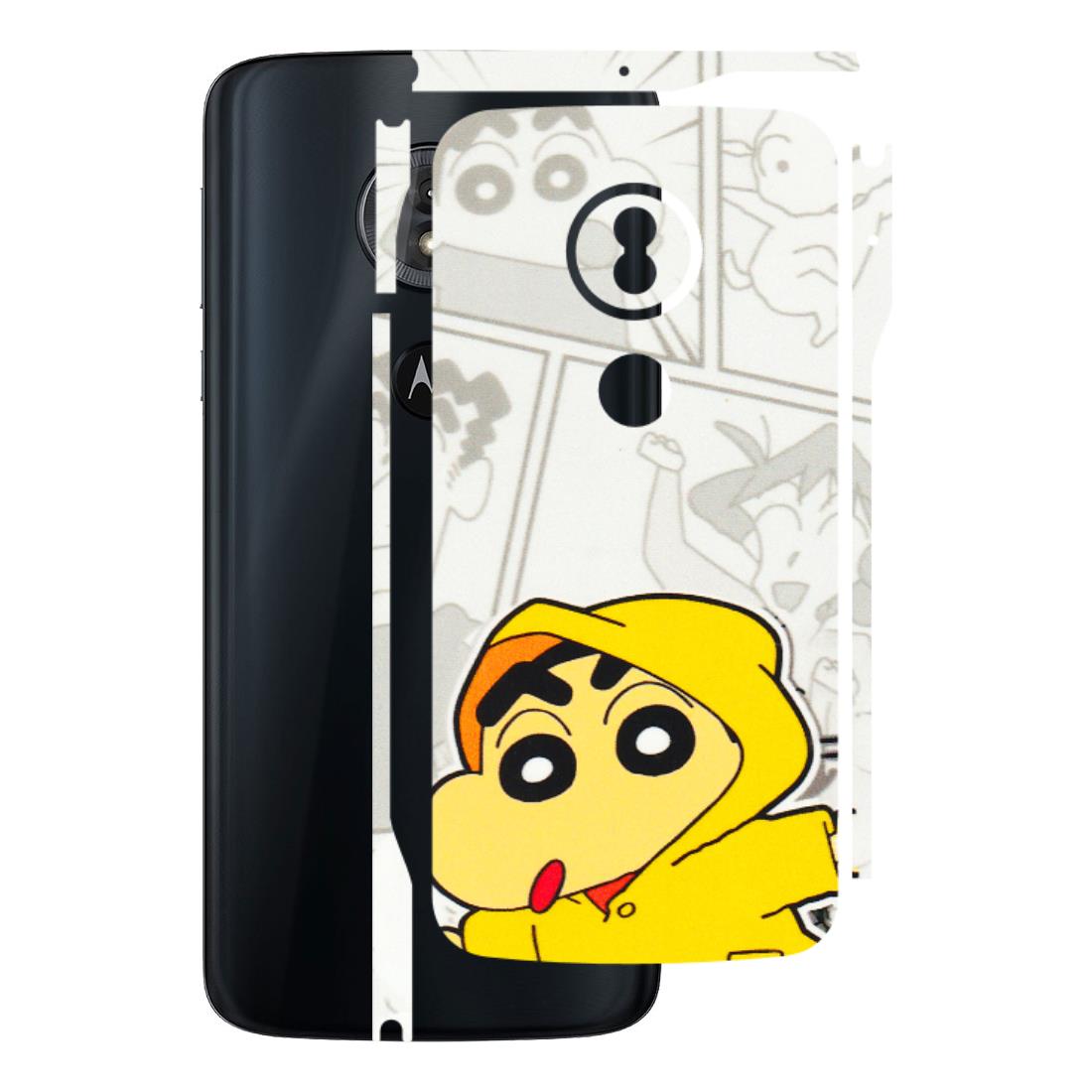 Motorola Phone Skins (All Models) - Yellow Shinchan Comic - 3D Embossed Finish (L-246) Motorola Moto G6 Play