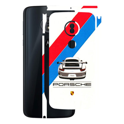 Motorola Phone Skins (All Models) - Porche Car Sober Logo - 3D Embossed Finish (L-248) Motorola Moto G6 Play