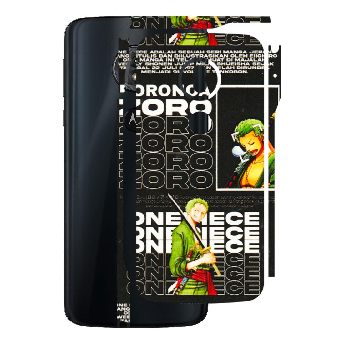 Motorola Phone Skins (All Models) - One Piece Zoro - 3D Embossed Finish (L-250) Motorola Moto G6 Play