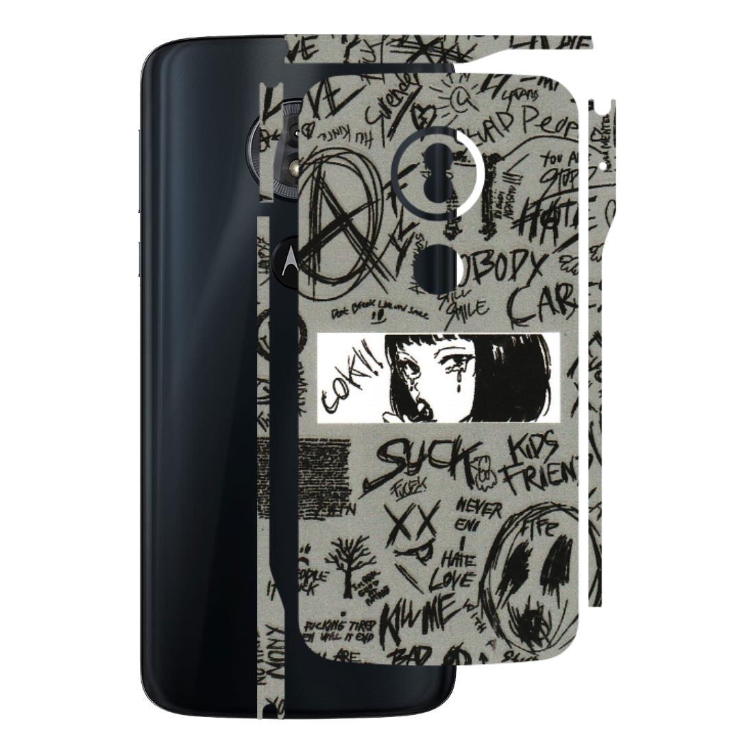 Motorola Phone Skins (All Models) - Never Have Love Anime - 3D Embossed Finish (L-260) Motorola Moto G6 Play