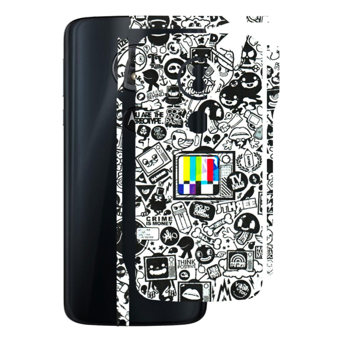 Motorola Phone Skins (All Models) - Doodles Positive Art - 3D Embossed Finish (L-263) Motorola Moto G6 Play