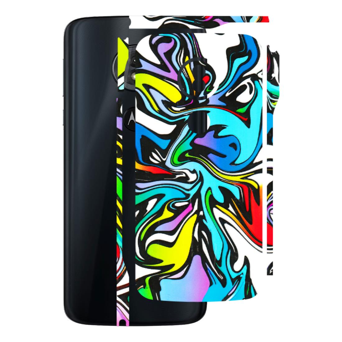 Motorola Phone Skins (All Models) - Abstract Colour Paints - 3D Embossed Finish (L-271) Motorola Moto G6 Play