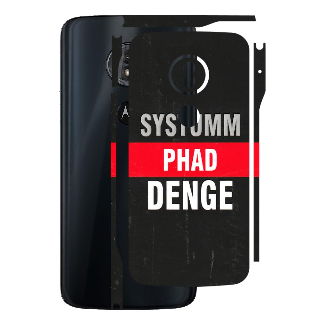 Motorola Phone Skins (All Models) - Systumm Phad Denge - 3D Embossed Finish (L-278) Motorola Moto G6 Play