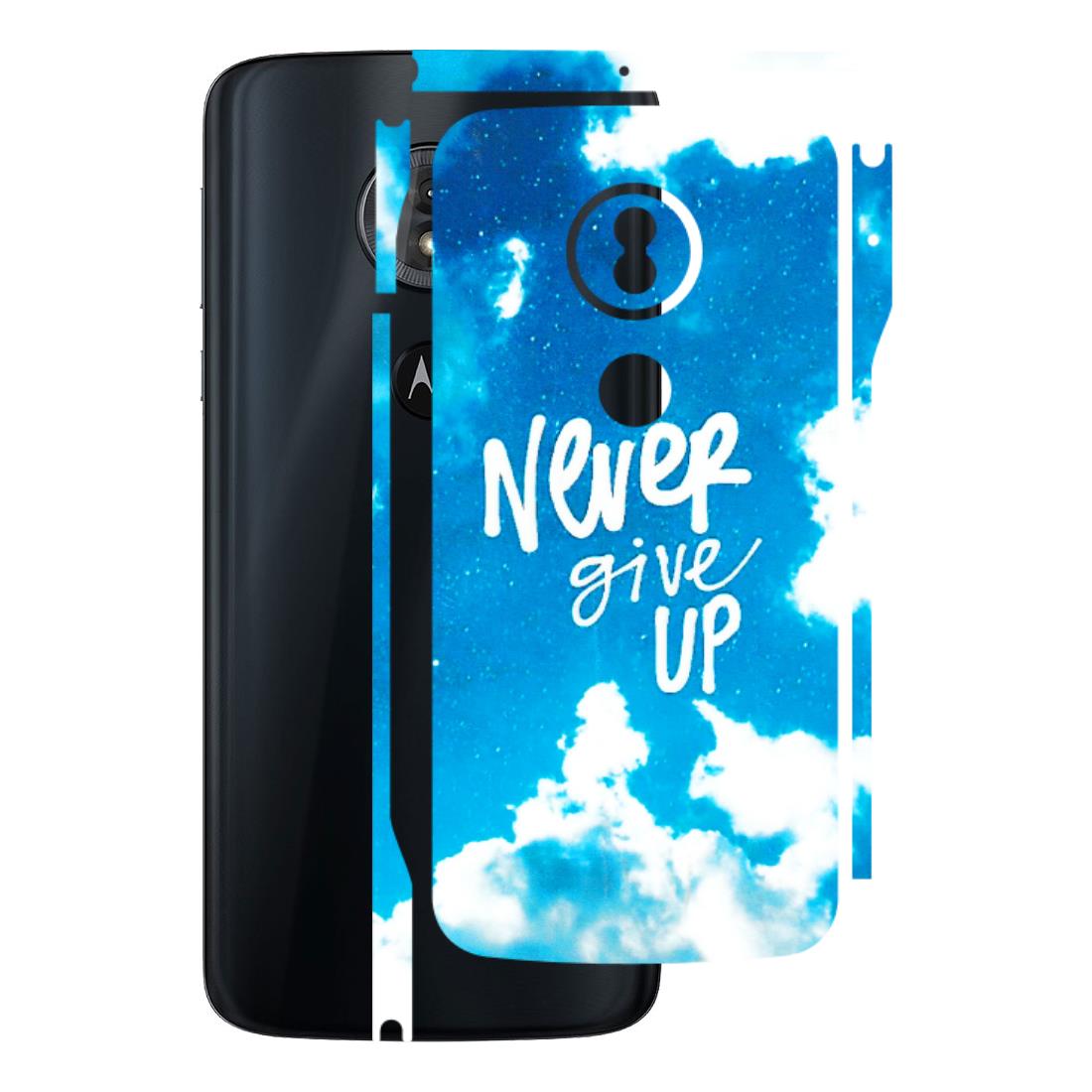 Motorola Phone Skins (All Models) - Never Give Up - 3D Embossed Finish (L-279) Motorola Moto G6 Play