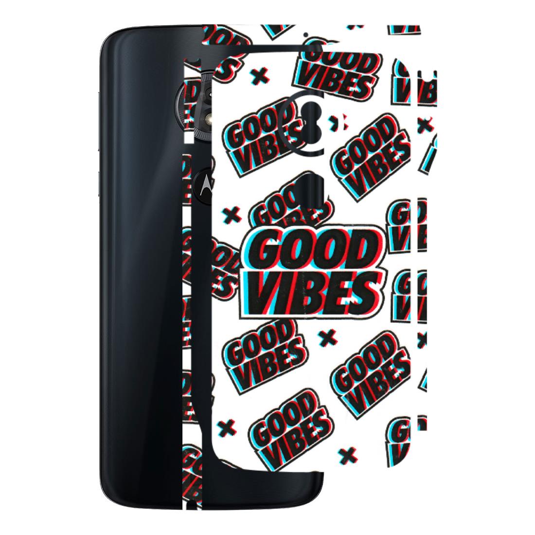 Motorola Phone Skins (All Models) - Good Vibes - 3D Embossed Finish (L-282) Motorola Moto G6 Play