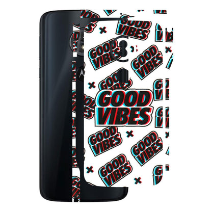 Motorola Phone Skins (All Models) - Good Vibes - 3D Embossed Finish (L-282) Motorola Moto G6 Play