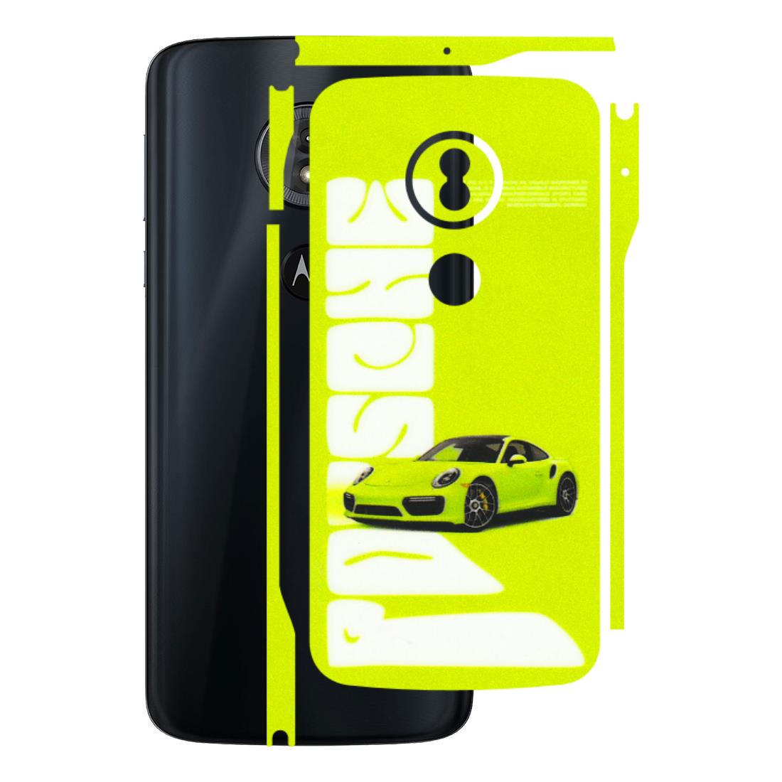 Motorola Phone Skins (All Models) - Lime Green Porche - 3D Embossed Finish (L-30) Motorola Moto G6 Play
