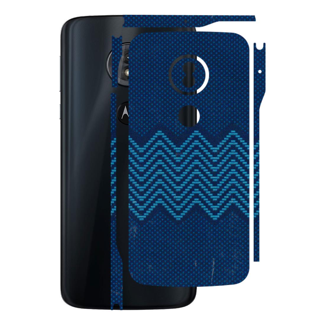 Motorola Phone Skins (All Models) - Blue Sober Waves - 3D Embossed Finish (L-306) Motorola Moto G6 Play