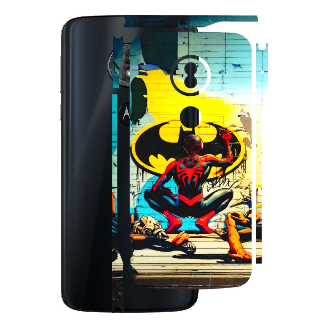Motorola Phone Skins (All Models) - New Spiderman Bat Logo - 3D Embossed Finish (L-309) Motorola Moto G6 Play