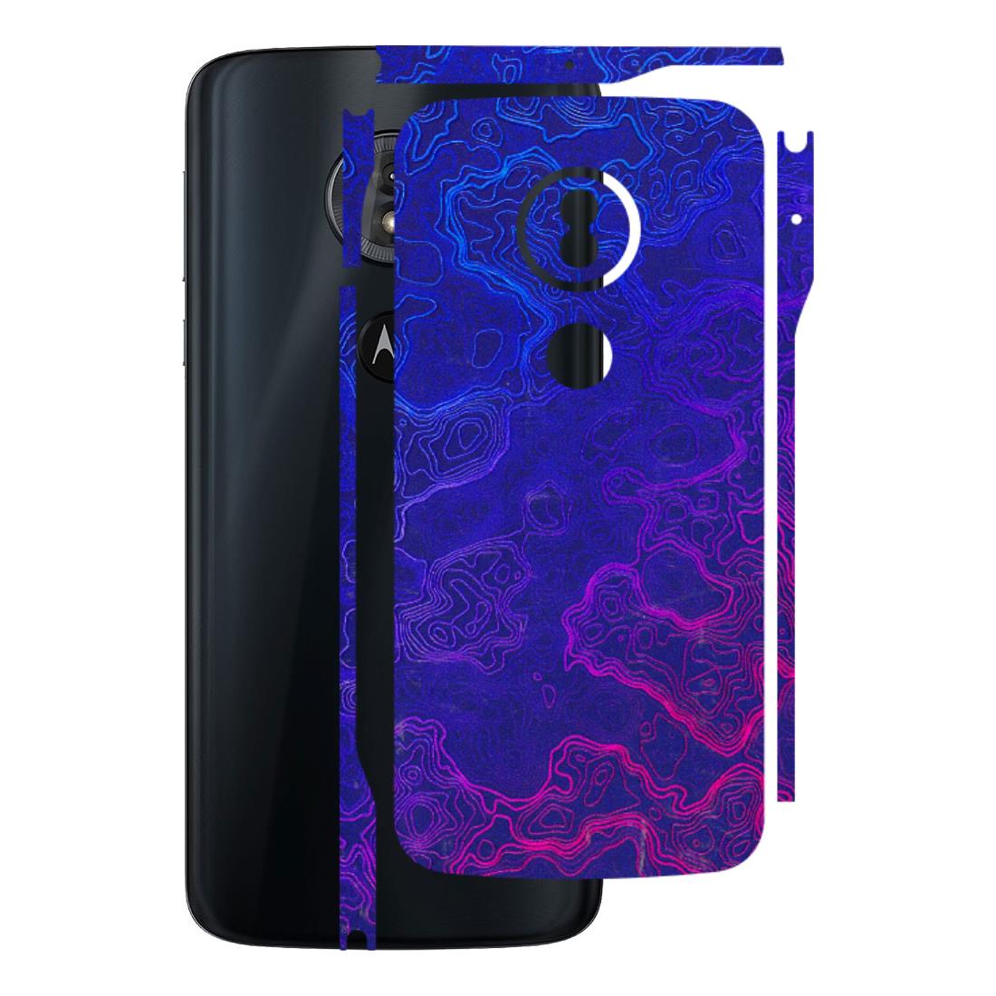 Motorola Phone Skins (All Models) - Purple Ripples Swirl - 3D Embossed Finish (L-314) Motorola Moto G6 Play