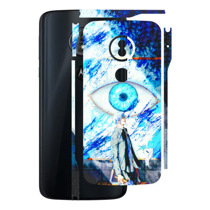 Motorola Phone Skins (All Models) - Anime Sea Blue Eye - 3D Embossed Finish (L-318) Motorola Moto G6 Play