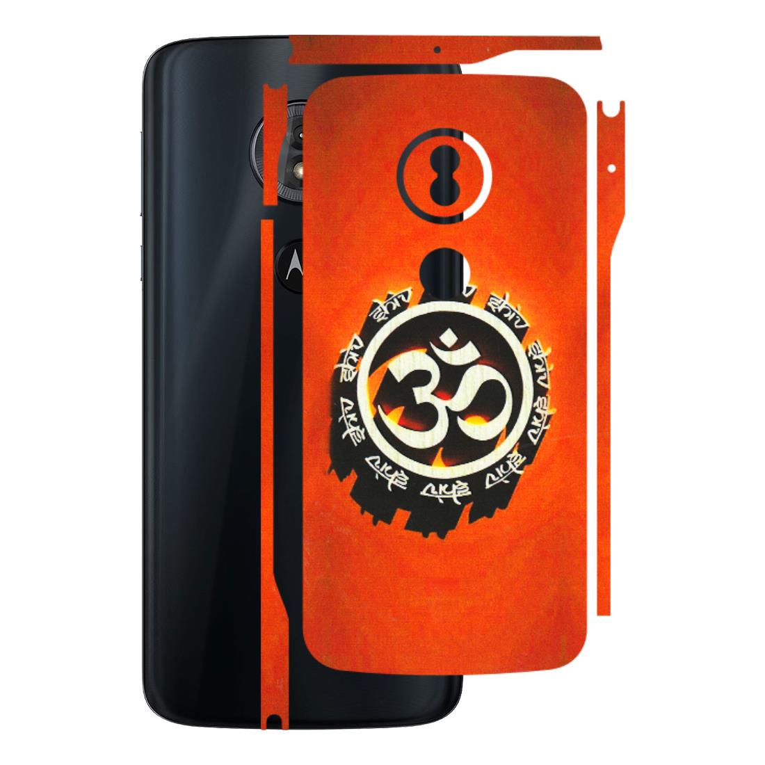 Motorola Phone Skins (All Models) - Aum Shiv Orange - 3D Embossed Finish (L-32) Motorola Moto G6 Play