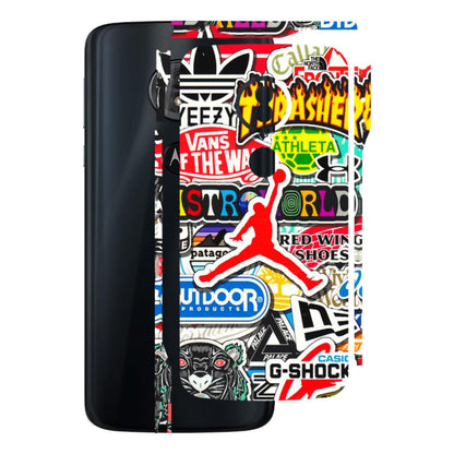 Motorola Phone Skins (All Models) - Multi Brands Sticker Graffiti - 3D Embossed Finish (L-37) Motorola Moto G6 Play