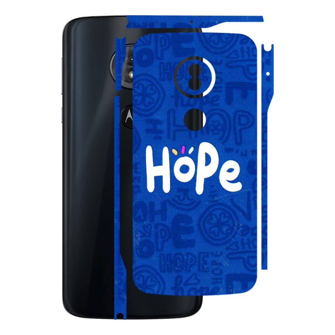 Motorola Phone Skins (All Models) - Hope Doodles Blue - 3D Embossed Finish (L-43) Motorola Moto G6 Play