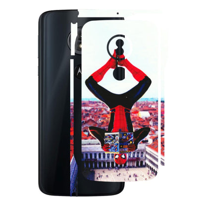 Motorola Phone Skins (All Models) - Spiderman Hanging - 3D Embossed Finish (L-53) Motorola Moto G6 Play