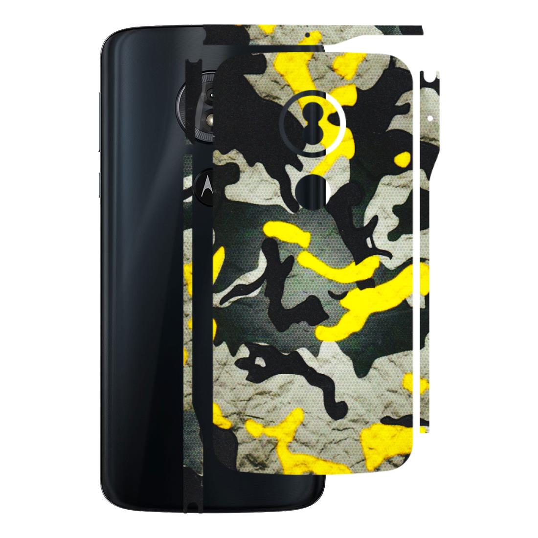 Motorola Phone Skins (All Models) - Yellow Camouflage - 3D Embossed Finish (L-61) Motorola Moto G6 Play