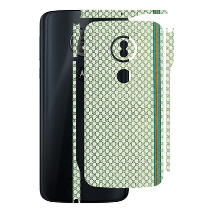 Motorola Phone Skins (All Models) - Gucci Fabric Pattern - 3D Embossed Finish (L-73) Motorola Moto G6 Play