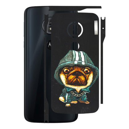 Motorola Phone Skins (All Models) - Puppy N Hoodie - 3D Embossed Finish (L-90) Motorola Moto G6 Play