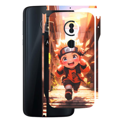 Motorola Phone Skins (All Models) - Naruto Cute Toon Running - Matte Finish (M-04) Motorola Moto G6 Play