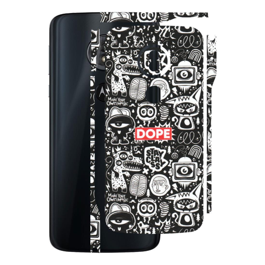 Motorola Phone Skins (All Models) - Dope Stay Classy Black Doodles - Matte Finish (M-126) Motorola Moto G6 Play
